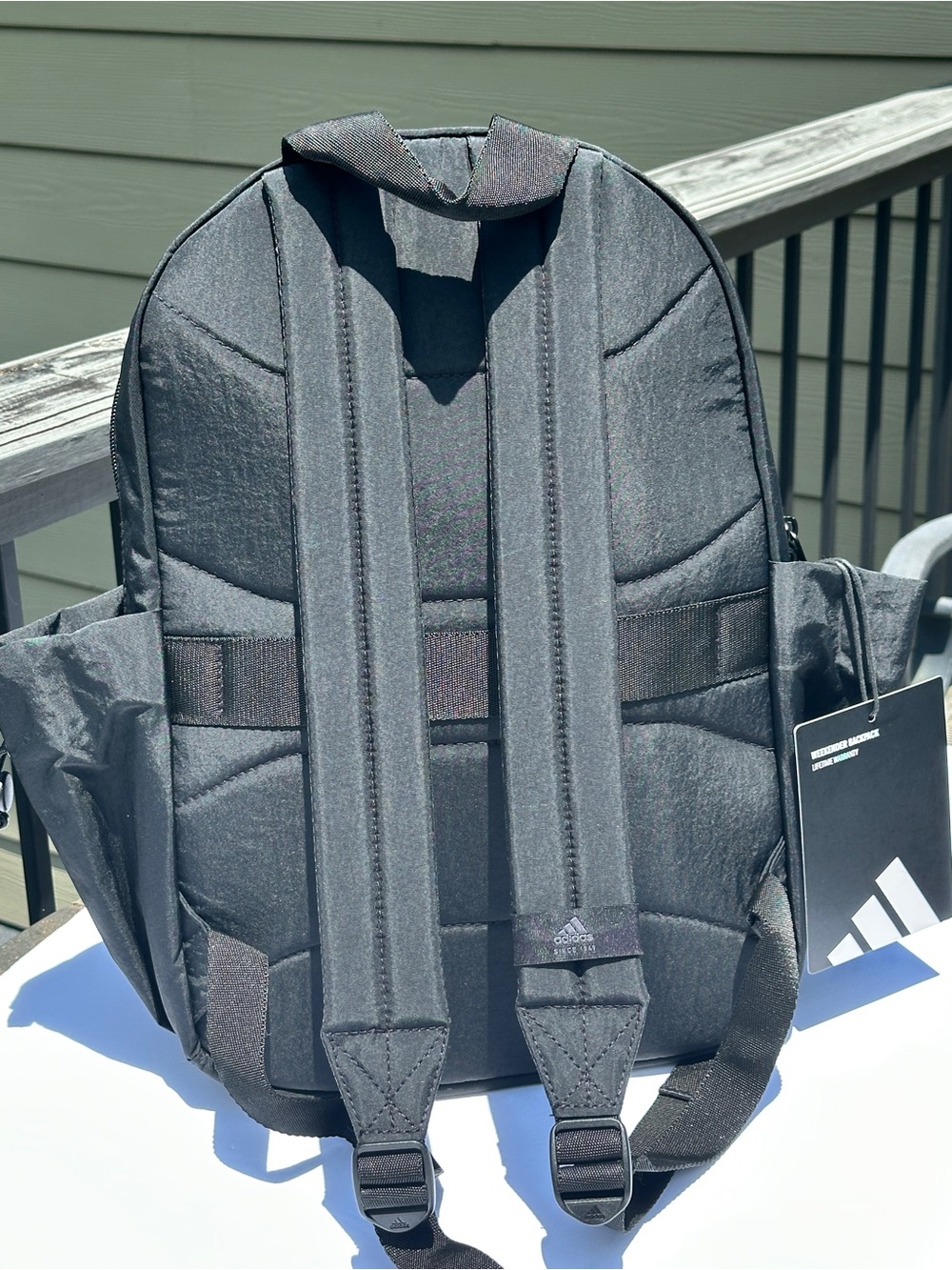 Adidas Black Weekender Large Sports / Travel / Backpack Bag NEW - Picture 3 of 9
